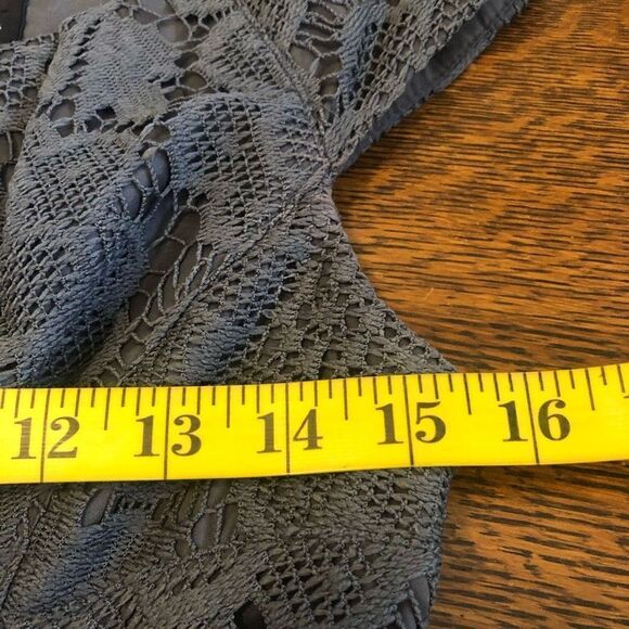 Adrianna Papell Gray Lace Sheath Dress - Picture 11 of 15